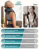Cordless Neck Shoulder Massager with Graphene Heating, FSA Eligible, Rechargeable Deep Tissue 4D Shiatsu Neck Massager for Pain Relief, Upgraded Massage Heads for Shoulder & Back Gifts for Mom Mother