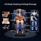 4D Massage Chairs Full Body 57" SL-Track Zero Gravity Massage Chair Recliner Shiatsu with Heat, AI Voice Control, Foot Roller & 3-Zone Heating - Home Electric Massager for Mom/Wife/Dad/Home Office