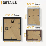 decorUhome 15 Pack Assorted Picture Frame Set for Wall & Tabletop, PF15MTA