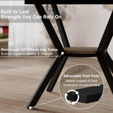 Extendable Round Dining Table with Built-in Flip Leaf, Modern Oval Kitchen Table for 4-6, Space-Saving