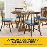 downluxe Indoor Chair Cushions for Dining Chairs, Soft and Comfortable Textured Foam Kitchen Chair Pads