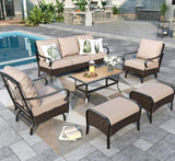 Sophia & William Metal Patio Furniture Set, 7 Seats Outdoor Conversation