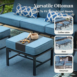 MIXPATIO 6-Piece Patio Conversation Set, Swivel Chairs, Coffee Table