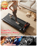 2.5 HP Quiet Under Desk Treadmill with 8% Incline, 265 lbs Capacity – Portable Compact Treadmill for Home Office & Small Spaces, 15" x 35.4" Belt