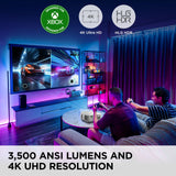 ViewSonic LX700-4K UHD 3500 Lumens Laser Projector Designed for Xbox with 4.2ms Response Time