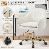 Vanity Chair with Wheels, Comfy Home Office Desk Chairs