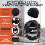 Lights Mountain Adjustable Neck Harness for Weight Training with 6 D-Rings, Includes Skull Cap, Resistance Band & Loading Strap - Adjustable Head Harness for Neck Strengthening & Resistance Workout