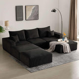 Living&Giving 113" 3-Seater Boneless Couch Sectional Couch for Living Room