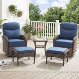 Outdoor Swivel Rocking Chair Patio Set (5-Piece), High-Back