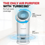 Honeywell Allergen Plus™ 3-in-1 HEPA Air Purifier for Home, Fan & Adjustable Airflow for Large Rooms up to 1928 Ft², Air Quality Sensor, Reduces Allergens, Pet Dander & Odors, HPA6000, White