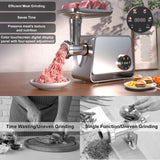 3200W Electric Meat Grinder Sausage Stuffer With Touch Color Screen 4 Speed Settings 3 Slice, Shred Blades,7 Blades,Sausage Stuffer,Kubbe Kitmeat Grinders For Home Use