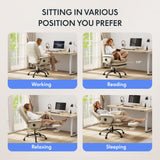FLEXISPOT 2-in-1 Chaise Lounge Chair Indoor with Wheels Footrest 90-165° Reclining Lumbar Support