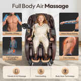 4D Massage Chairs Full Body,Zero Gravity SL-Track Shiatsu Massage Chair Recliner,Core Heating,20 Massage Techniques,Deep Yoga Stretch,Foot Rollers, Ai Voice,Touch Screen,Wireless Charging