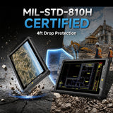 ONERugged M10N Rugged Tablet, 10.1" Windows 11 Pro Industrial Tablet, 1000 Nits Sunlight Readable Display, Intel N150, 8GB+128GB, 4G LTE, Wi-Fi 6, GPS/NFC, IP65 Heavy-Duty Outdoor PC for Field Work