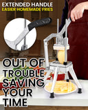 Ezcasch French Fry Cutter Commercial Potato Chopper Stainless Steel Vegetable Dicer Fruit Slicer for Onion,Cabbage,Carrots,Potato,Mushroom,with 4 Blades(1/4",3/8",1/2",8 wedge slice)