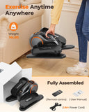 YOSUDA Under Desk Elliptical with 10 Level Resistances, Motorized Ellipse Leg Exerciser for Seniors Fully Assembled, Seated Pedal Exerciser with Remote Control & Non-Slip Pedals YOSUDA