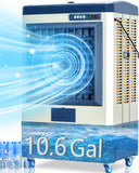 Uthfy 41" Swamp Cooler, 4800 CFM Evaporative Air Cooler with 10.6 Gallon Water Tank, Portable Outdoor Air Conditioner with 3 Ice Pack, 110° Oscillation, 3 Speed for Garage, Yard, Midnight Blue