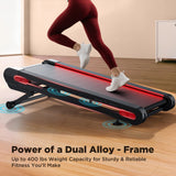 Jogwell Walking Pad Treadmill with 12%/20% Auto Incline, 43"x18" Extra-Wide