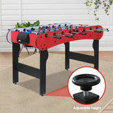 5ft Foosball Table，Mini Competition Soccer Table Game with All Accessories, Leg Levelers and Heavy-Duty Legs. Perfect for Home, Game Rooms, and Parties (Red)