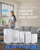 AIRDOCTOR AD1000 HEPA Air Purifier | Perfect for Guest Rooms, Kids' Bedrooms and Home Offices | Circulates the Air in 285 sq. ft. 4X/Hour