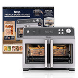 Ninja | French Door Premier | Air Fryer, Convection Oven, Toaster | 5-qt Air Fry Basket, Sheet Pan, Wire Rack, Broil Rack | PFAS-free Cooking Surface, Dishwasher-safe Accessories | FO101 (NEW)