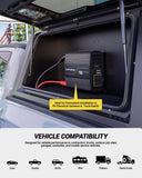 Scosche 3000W Modified Sine Wave Power Inverter, 12V DC to 120V AC Converter, 6000W Peak, 4 AC Outlets, Dual USB-A Ports, LED Indicator Light for Truck, RV, Semi-Truck, Home, Off-Grid Battery Systems