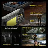 Blackview Rock 5 Rugged Phone Android 16 20000mAh/33W 348LM Camping Lantern 108MP+50MP+20MP Night Vision Camera 48GB+256GB MTK Helio G100 6.78" FHD 120Hz 5W Hi-Fi Speaker Smartphone Unlocked 4G