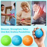 FitBeast Grip Strength Trainer, Finger Exerciser, Stress Balls for Adults, Hand Therapy for Strength, Recovery & Stress Relief, Forearm Strengthener for Men, Women & Seniors (6-Piece Fresh Tones)