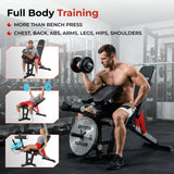 Eryntix Adjustable Leg Extension and Curl Machine, Foldable Pro Heavy-Duty Weight Bench, 1600LBS Workout Bench, 21-Position Multifunctional Weight Benchs, Iscc Plus Certified for Home Gym(M1 Pro)