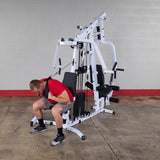 Body-Solid Multi-Station, Single Weight Stack Home Gym Machine, Arm & Leg Strength Training Functional Exercise Workout Station for Weight Lifting and Bodybuilding 310lbs. Black Weight Stack Body-Solid