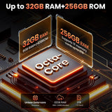 FOSSIBOT S7-32GB+256GB+2TB Unlocked Phones, 6.9" FHD+120Hz Dual-Screen