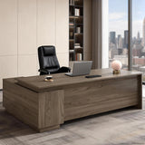 63" L-Shaped Executive Desk with Reversible Storage Cabinet, Locking Drawers & Cable Management