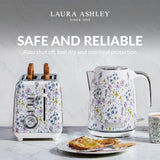 Laura Ashley Stainless Steel Electric Kettle 1.7 Liter - 1500W Rapid Boil Electric Kettles for Boiling Water - Electric Tea Kettles Automatic Shut Off - Overheat & Boil Dry Protection Jug Kettle