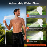MarvinnanSlyke Portable Shower for Camping,7800mAh Rechargeable Camping Shower Pump,IPX8 Waterproof Outdoor Shower with LED Display and 3 Spray Modes for Hiking,Travel, Pet, Car Wash,RV Life