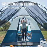 Portal 6 Person Family Camping Tents with Screen Porch, Weather Resistant 7' Tall Tent with Rainfly & Upgraded Poles PORTAL