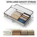 TidyCorner 2-Pack Under Bed Storage Containers, 4.5 Inches Tall Low Profile Underbed Clothes Storage Organizer Bin with Sturdy Sidewalls/Bottom, Underbed Storage Bins 2 Storage Thin Bins