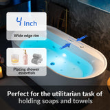 WOODBRIDGE 72" x 35-3/8" Whirlpool and Air Bath Heated Soaking Combination Tub with Adjustable Speed Air Blower and Display Control Panel, White,BJ-500