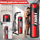 Hanging Punching Bag for Adults, 4ft PU Leather Heavy Boxing Bag Set, Hanging Bag Boxing Equipment for MMA Karate Kickboxing Boxing Home Gym YORWHIN