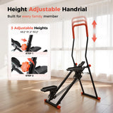 Stair Stepper for Home Gym, Foldable Vertical Climber Workout Machine, 3 levels of adjustable resistance, 350 lbs Capacity Cardio Machine, LCD Monitor, Extended and widened anti-slip footrests (BLACK)