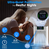 SereneLife HEPA Air Purifier for Home – Smart WiFi & App Control, Ultra-Quiet Air Purifier for Bedrooms & Large Rooms, Removes Dust, Pet Hair & Odors, Ideal for Pets & Allergies (1,800 Sq Ft, White)