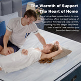Lomeluous King Mattress, 14”King Size Mattress with 3” Pressure Relief Layer and Coils System for Back Pain Relief & Proper Spinal Support,Cooling Upgrade Medium Firm