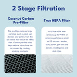 LivePure 3-in-1 LP520 Clean Heat Air Purifier & Electric Heater – Oscillating Portable Heater with 2 Heat Modes and Air Filtration – Heater for Indoor Use in Bedrooms, Home Office & Apartments, Sage