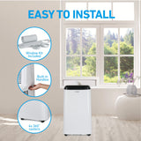 Coby CBPAC815 3-in-1 AC Unit, Dehumidifier & Fan, 12,000 Portable-air-conditioners, 12000 BTU, White