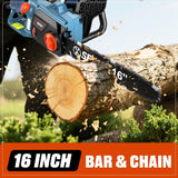 SENIX 17-Inch 26.5 cc Gas Weed Wacker, 20-Inch 144 cc 4-Cycle Gas Lawn Mower, 26.5cc Gas Leaf Blower and 16" Corded Chainsaw Kit
