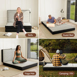 ROXGOX Memory Foam Trifold Mattress, 6 Inch King Foldable Mattress