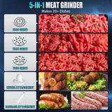 5.0 Upgrade Electric Meat Grinder【3500W Super Motor】【SGS Certified SUS304 Blade & Plate】3-Second Fast Meat Grinding, Perfect For Meat Grinders For Home Use (Black)