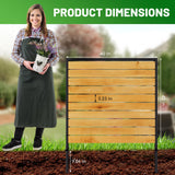 2 Panels No Dig Wooden Privacy Fence Screen, 42" H X 40" W Outdoor Air Conditioner Fences, Hide Trash Bins Or Ac Units
