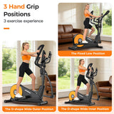 pooboo Elliptical Machine, Elliptical Exercise Machine with 16-Level Resistance& Hyper-Quiet Magnetic Driving System, Elliptical Machine for Home with LCD Monitor&16IN Stride, 350LBS Weight Capacity