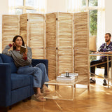 Room Dividers and Folding Privacy Screens, Wood Louvered Separators Divider Wall for Home Office