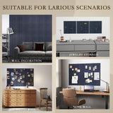 JBER Large Cork Board Alternative 72" x 48" - 24 Pack Self-Adhesive Felt Bulletin Board Tiles, Pin Board Vision Board for Walls, Office & Home Decor(Starlight Blue)